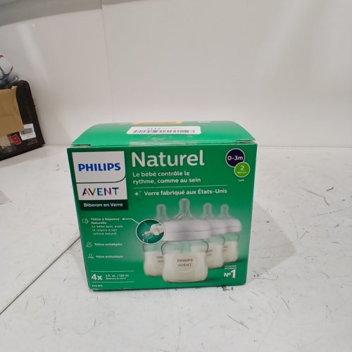 4PK PHILIPS AVENT NATURAL BABY BOTTLES - SLOW FLOW, FLOW 2 - 4OZ - CLEAR image 4