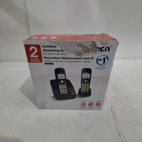 VTECH DECT 6.0 HANDSET CORDLESS HOME PHONE ANSWERING SYSTEMS WITH ANSWERING MACHINE - CALLER ID, 14 MINUTES RECORDING TIME, STORES 30 CALLS - BLACK - (MODEL: CS6224-21) image 4