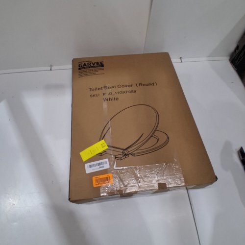 GARVEE WHITE ELONGATED TOILET SEAT QUIET CLOSE COVER AND SEAT, EASY TO CLEAN AND STAIN-RESISTANT, RESIDENTIAL TOILET SEAT WITH LID - 16.5" - WHITE (MODEL: PHO_11GXF0S9) image 3