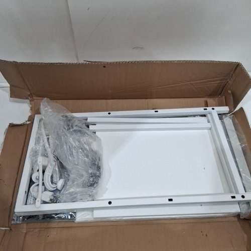 SONDOT END TABLE DRESSER WITH TWO FABRIC DRAWERS, CHARGING STATION AND LED LIGHTING - 12" X 16" X 24" - 95 LBS CAP - WHITE (MODEL: FD124C09) image 4