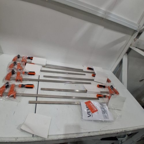 8PK BAR F-CLAMPS FOR WOODWORKING - 24" - 600LB LOAD LIMIT - ORANGE/SILVER (MODEL: 36IN) image 2