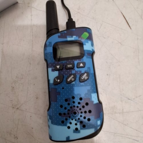 2PK INSPIREYES RECHARGEABLE WALKIE TALKIES FOR KIDS - UP TO 2MI/3KM RANGE - BLUE AND GREEN CAMOUFLAGE (MODEL: GL-528) image 4