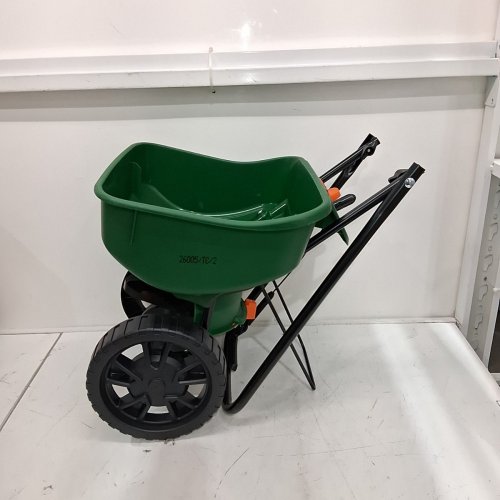 SCOTTS FOLDABLE TURF BUILDER, EDGEGUARD MINI BROADCAST SPREADER/SEEDER - 5000 SQ FT - GREEN/BLACK (MODEL: LB15267) image 2
