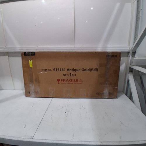 YAHEETECH VICTORIAN CROWN HEADBOARD PLATFORM BED FRAME - FULL  - ANTIQUE GOLD (MODEL: 615161) image 4
