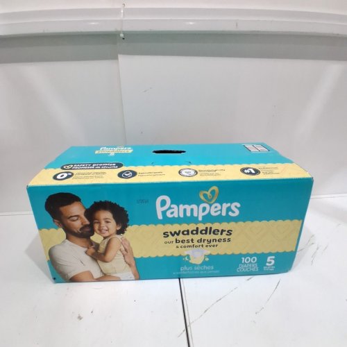 100PK PAMPERS SWADDLERS 100% LEAKPROOF DISPOSABLE BABY DIAPERS - SIZE 5 image 2