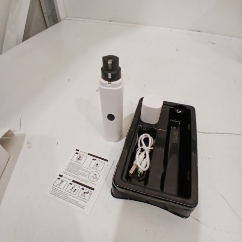 PROFESSIONAL 2-SPEED PET NAIL GRINDER, RECHARGEABLE WITH LED LIGHT WHILE WORKING - WHITE/BLACK image 4