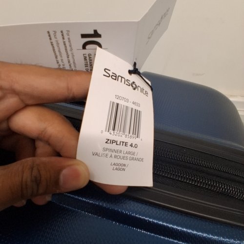 SAMSONITE CARRY ON ZIPLITE SPINNER 4.0 WHEELED SUITCASE - LARGE - BLUE LAGOON (MODEL: 120703-4633) image 2
