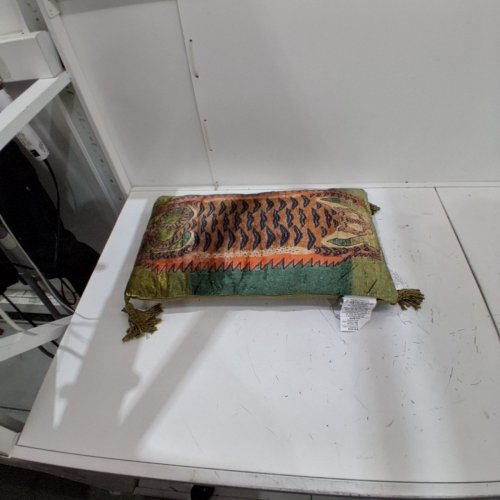 CREATIVE CO-OP VELVET TIGER PRINT LUMBAR PILLOW - 24" X 14" - MULTI-COLOR (ITEM: DF8321) image 3