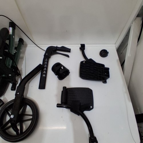 HELAVO 2-IN-1 WALKER WHEELCHAIR COMBO - 10" ALL TERRAIN WHEELS - 300LBS CAPACITY - GREEN (MODEL: H1170) image 3