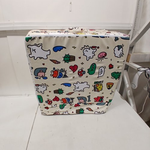 UMOVING PORTABLE FOLDABLE TODDLER TRAVEL COT AIR LAYER FABRIC SOFT FOAM FLOOR CUSHION WITH RAISED SIDES - 54" X 26" X 7" - MULTICOLOR image 6