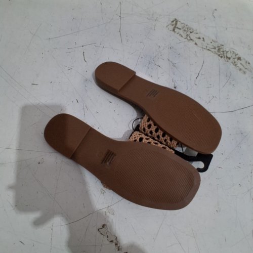 WOMEN'S TIME AND TRU WOVEN FLAT SANDALS - SIZE 9 - TAN (STYLE : 50886533) image 4
