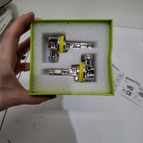 2PK AUTOYES LED HEADLIGHT BULBS - 9005 HB3 - 22000LM - 6500K WHITE image 2