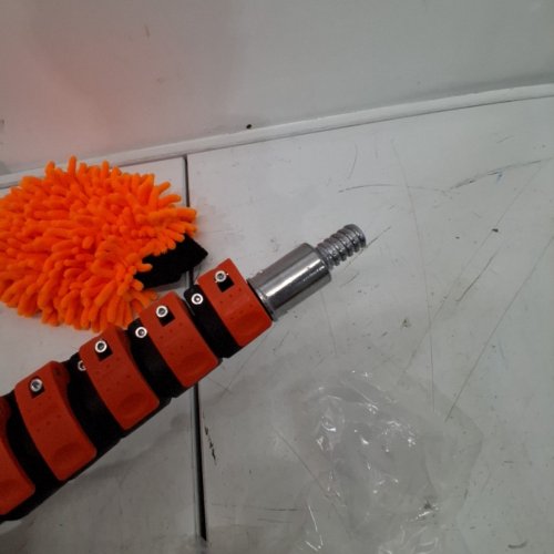 5PC TONYINGO CAR CLEANING KIT WASH BRUSH WITH LONG HANDLE - 4-12FT POLE - ORANGE/BLACK image 6