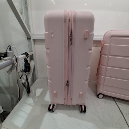 2PC SHOWKOO PRO G-SERIES PC DURABLE HARDSIDE EXPANDABLE LUGGAGE/SUITCASE WITH TSA LOCK DOUBLE WHEELS - 24" & 28" - PINK image 4