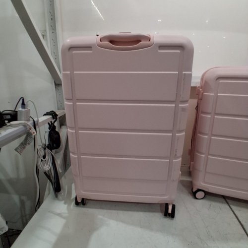 2PC SHOWKOO PRO G-SERIES PC DURABLE HARDSIDE EXPANDABLE LUGGAGE/SUITCASE WITH TSA LOCK DOUBLE WHEELS - 24" & 28" - PINK image 6