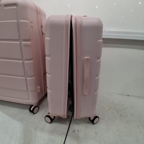 2PC SHOWKOO PRO G-SERIES PC DURABLE HARDSIDE EXPANDABLE LUGGAGE/SUITCASE WITH TSA LOCK DOUBLE WHEELS - 24" & 28" - PINK image 8