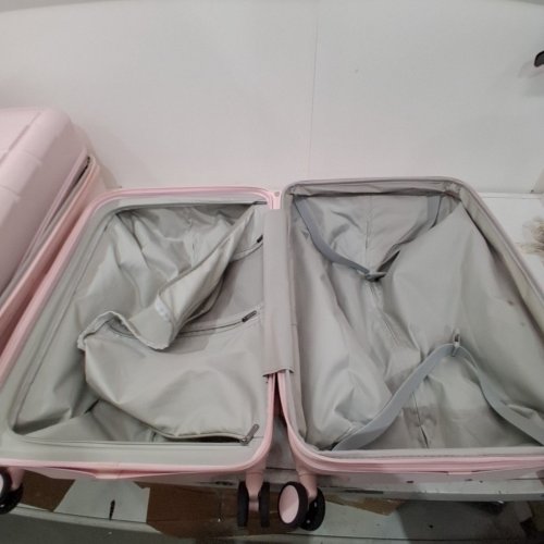 2PC SHOWKOO PRO G-SERIES PC DURABLE HARDSIDE EXPANDABLE LUGGAGE/SUITCASE WITH TSA LOCK DOUBLE WHEELS - 24" & 28" - PINK image 17