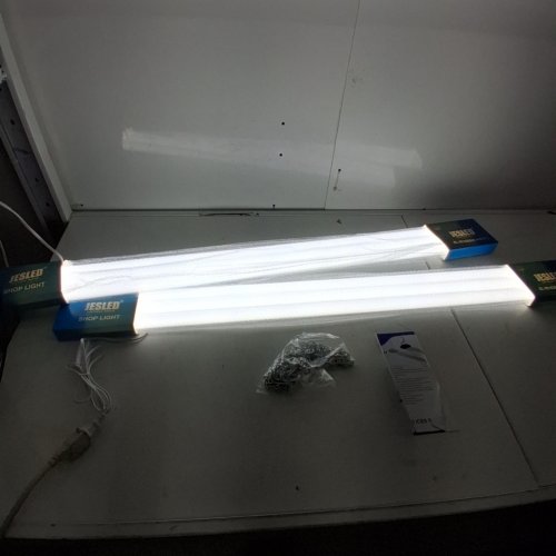 6PK JESLED LED UTILITY SHOP LIGHT - 4FT, 40W, 5500LM, 6500K COOL WHITE - WHITE image 2