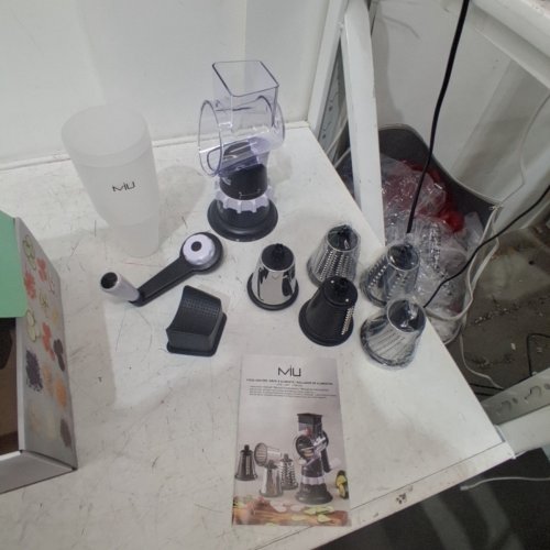 MIU ROTARY FOOD GRATER WITH ATTACHMENTS - BLACK/SILVER (MODEL : 1796155) image 5