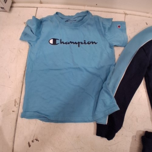 3PC KID'S CHAMPION FLEECE LINED SWEATER AND SHORT SLEEVE SHIRT - SIZE 7 - NAVY (STYLE: 1114545) image 4