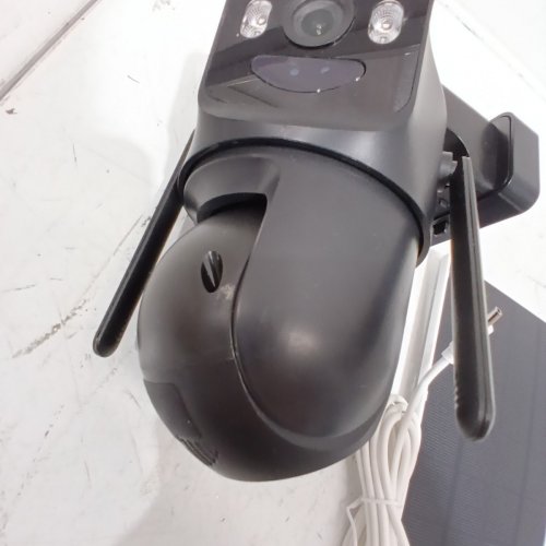 CALUXE WIRELESS SOLAR SECURITY OUTDOOR DUAL LENS SURVEILLANCE CAMERA - 1080P 360° ROTATION - BLACK (MODEL: QW8) image 4