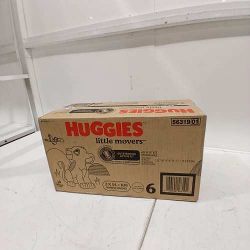 108PK HUGGIES LITTLE MOVERS DIAPERS - SIZE 6 image 2