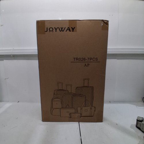 7PC JOYWAY LUGGAGE SET - 18"/20"/24"/28" - APRICOT (STYLE: TR026) image 2
