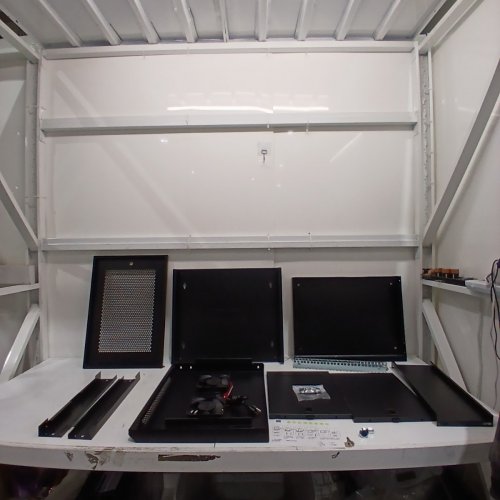 LILVDUYBZ 9U WALL MOUNT COMPUTER EQUIPMENT CABINET - BLACK image 4