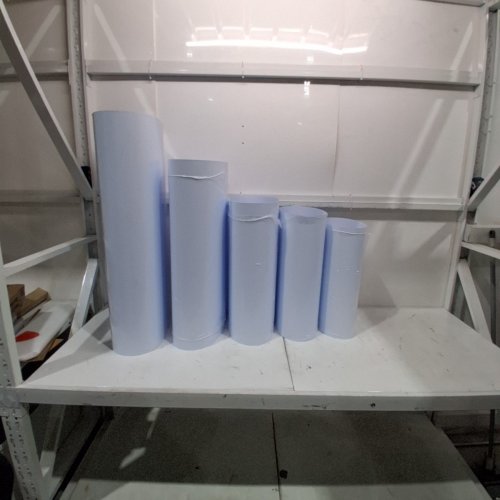 5PC ACRYLIC CYLINDER PEDESTAL STANDS FOR DESSERT CAKE PARTIES BIRTHDAY & WEDDING - - 19" X 10" | 21" X 11" | 23" X 13" | 29" X 14" | 35" X 15" - WHITE image 5