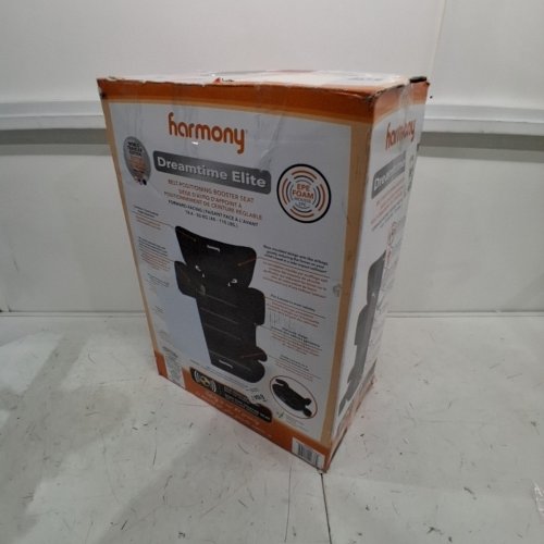 HARMONY 2-IN-1 DREAMTIME ELITE HIGH-BACK BOOSTER CAR SEAT WITH CUP HOLDER - 40 -110LBS - BLACK (MODEL: 0303029BLK) image 5