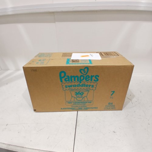 84PK PAMPERS SWADDLERS DISPOSABLE DIAPERS - SIZE 7(26-50LB) image 2