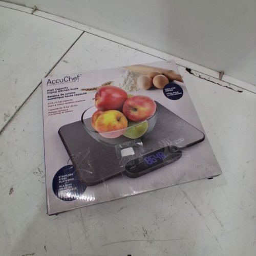 ACCUCHEF HIGH CAPACITY DIGITAL KITCHEN SCALE WITH WIDE PLATFORM - 33LB CAPACT (MODEL#: 2345) image 6
