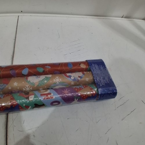 3PK KIRKLAND SIGNATURE WRAPPING PAPER 3 ROLLS - 270 SQ. FT - MULTICOLOR (MODEL: 1487739) image 3