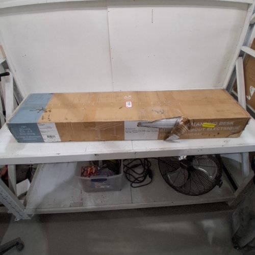 ELECTRIC ADJUSTABLE HEIGHT STANDING DESK WITH HOOKS - 55" X 24" - RUSTIC BROWN - (MODEL: ELT-P5524V3-RUST) image 5