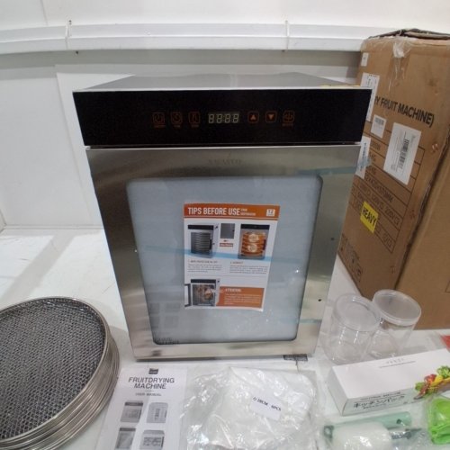KWASYO 12 TRAY ROTARY FOOD DEHYDRATOR MACHINE - 19" X 18.5" X 14" - SILVER (MODEL: LT-16) image 2