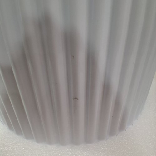 2PC DECORATIVE METAL PLEATED DISPLAY PEDESTALS - 19.7"/23.6" - WHITE image 3