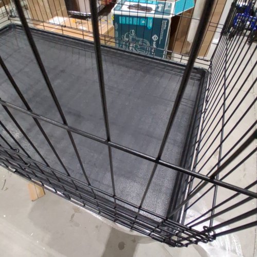 FEANDREA DOG CRATE - 48" X 29" FOLDING DOG KENNEL WITH DOORS - REMOVABLE TRAY - BLACK (MODEL: UPPD48H) image 4