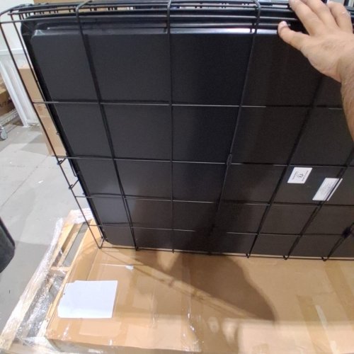 FEANDREA DOG CRATE - 48" X 29" FOLDING DOG KENNEL WITH DOORS - REMOVABLE TRAY - BLACK (MODEL: UPPD48H) image 7