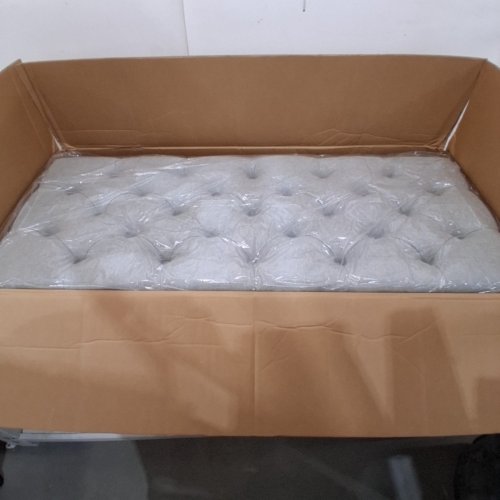 TUFTED UPHOLSTERED OTTOMAN BENCH WITH INNER STORAGE - 50" X 21" - LIGHT GREY - (MODEL: 116OTM-YLGY-50I-01) image 3