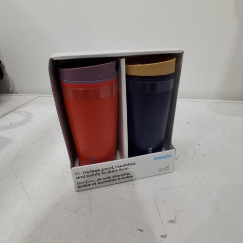 2PK OWALA SMOOTHSIP SLIDER BOTTLES - 20OZ CAPACITY - RED/BLUE (MODEL: 2429409) image 2