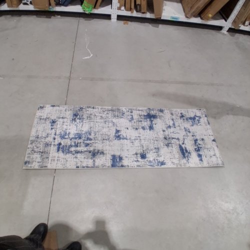 ABSTRACT AREA RUG - 2ft x 6ft - BLUE GRAY (STYLE: G18947) image 2