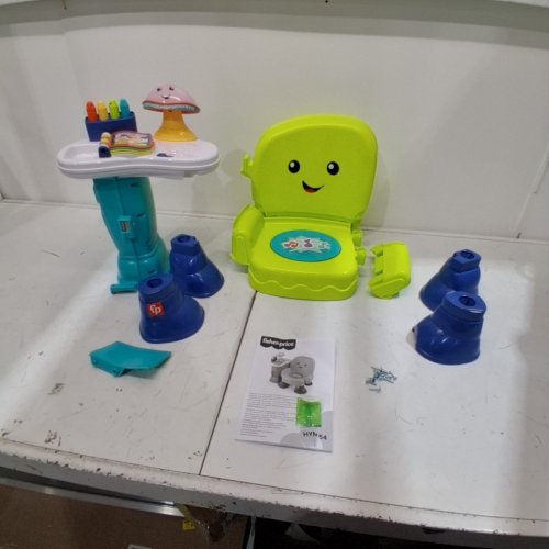FISHER-PRICE TODDLER TOY LAUGH & LEARN SONG & STORY LEARNING CHAIR - GREEN/BLUE (MODEL: HYN54) image 3