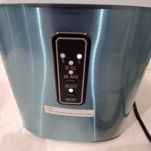 EUHOMY COUNTERTOP ICE MAKER MACHINE WITH HANDLE, BASKET AND SCOOP - MAKES 26LB PER DAY - SILVER (MODEL: IM-01X/IM008-B) image 2