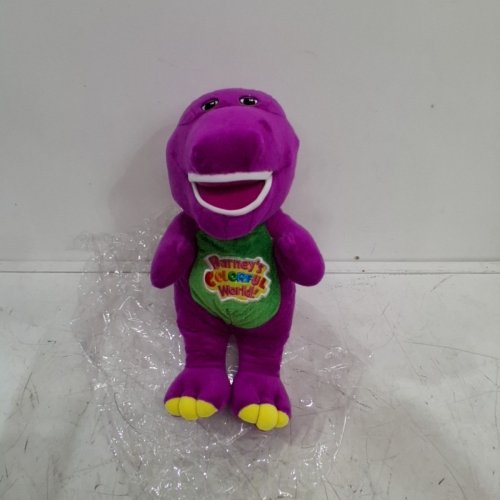 BARNEY'S COLORFUL WORLD SINGING FRIEND STUFFED ANIMAL PLUSH - PURPLE image 2