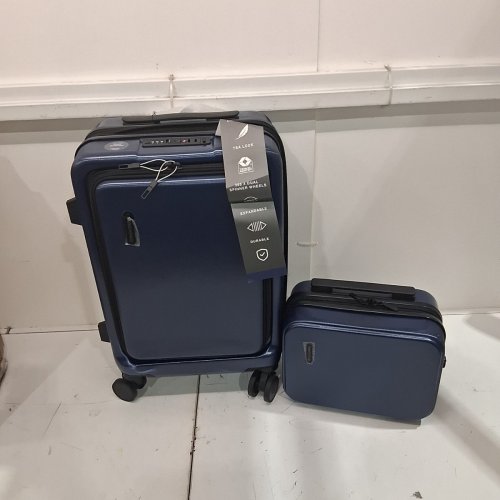 2PC AMAZONBASICS HARDSIDE SPINNER LUGGAGE - 30.7"/ 21.7" - NAVY - (MODEL: LN20164-20-29) image 2