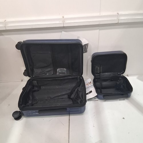 2PC AMAZONBASICS HARDSIDE SPINNER LUGGAGE - 30.7"/ 21.7" - NAVY - (MODEL: LN20164-20-29) image 4