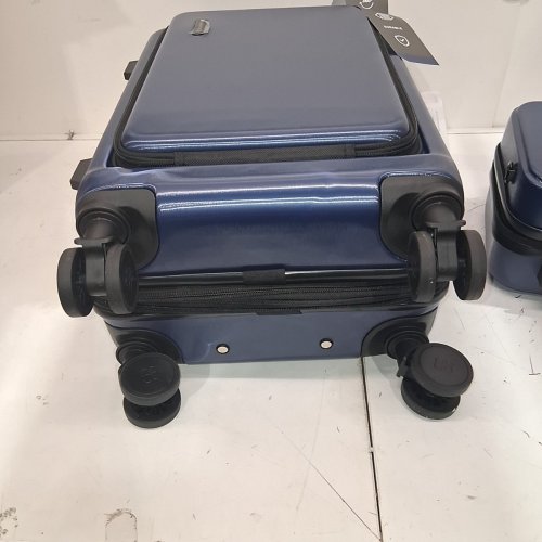 2PC AMAZONBASICS HARDSIDE SPINNER LUGGAGE - 30.7"/ 21.7" - NAVY - (MODEL: LN20164-20-29) image 5