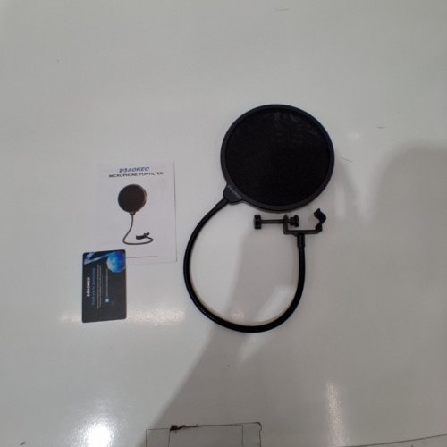 AOKEO MICROPHONE POP FILTER MASK - UNIVERSAL FIT - BLACK (MODEL : 6269) image 2