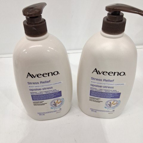 2PK AVEENO STRESS RELIEF BODY WASH - 975 ML/EACH - LAVENDE image 2