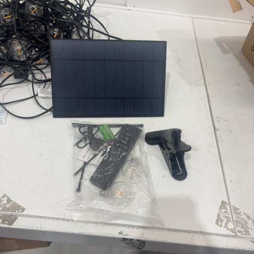 OUTDOOR SOLAR STRING LIGHTS WITH REMOTE AND SHATTERPROOF BULBS - 200FT - BLACK image 2